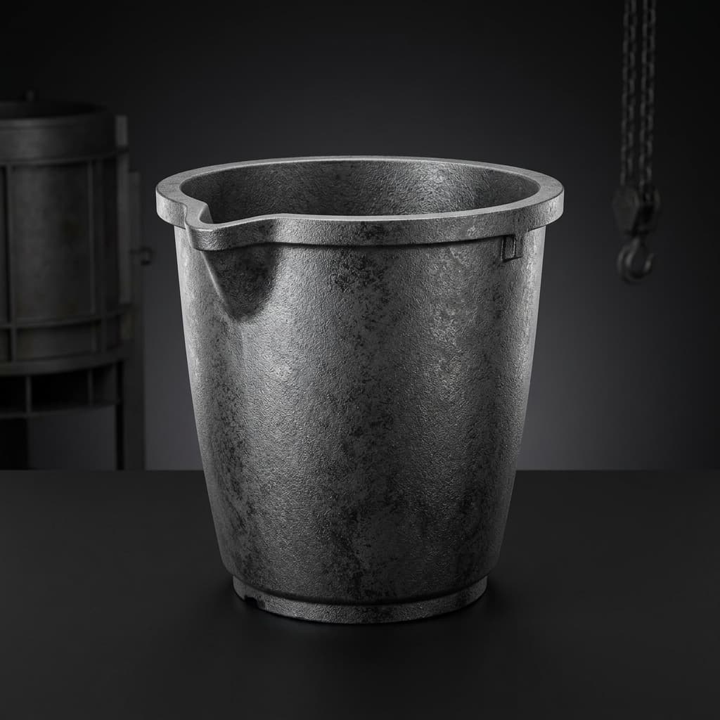 Large industrial foundry SiC graphite crucible for metal melting